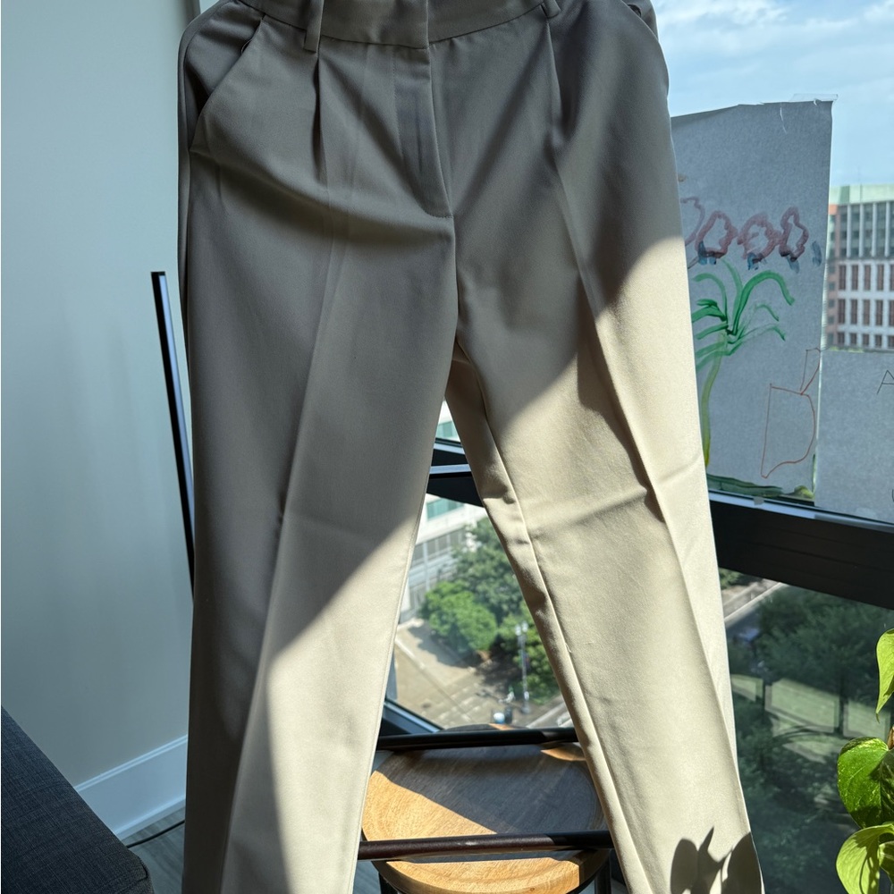 H&M Tan Dress Pants Classic Straight-Leg